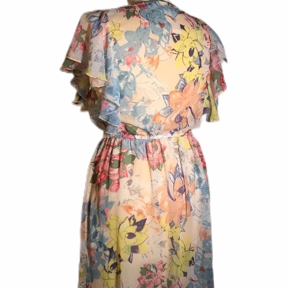 ANGIE Dress Floral spring summer size small - Picture 4 of 7